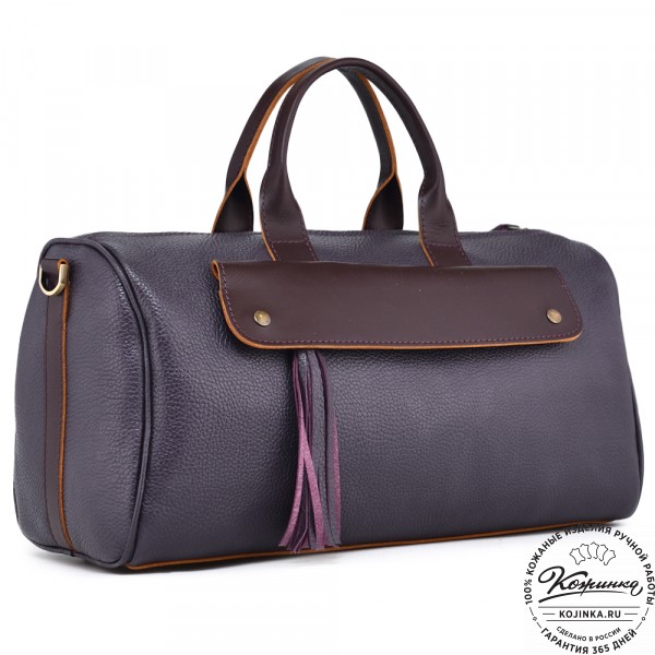 Женская кожаная сумка "Византия" (баклажан). фото 1